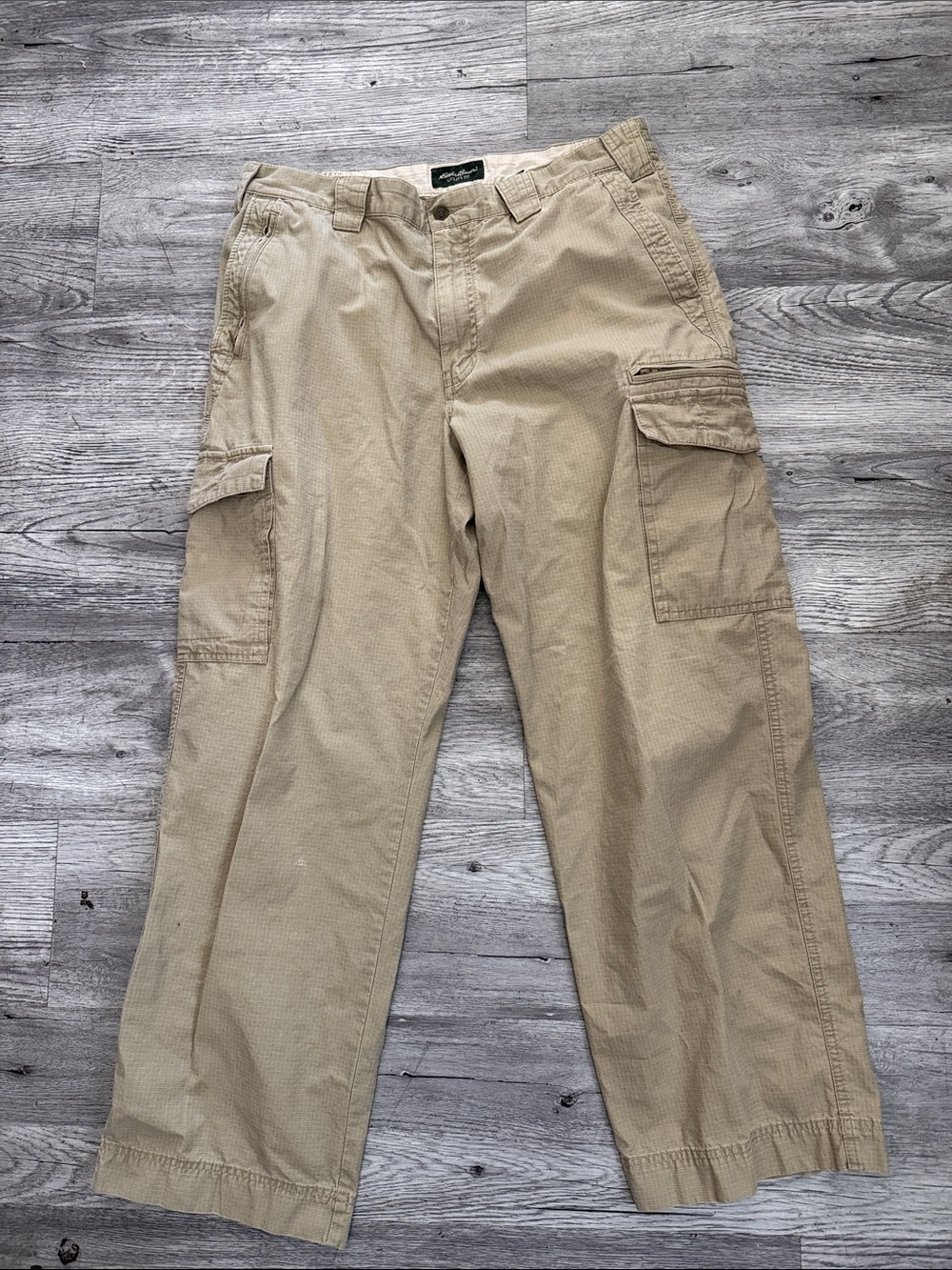 Eddie Bauer Tan Cargo Pants with Side Pockets